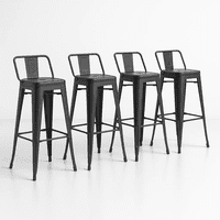 Klik Muebles - Pack De 4 Taburetes Tolix De Acero - Negro