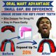 thumbnail image 4 of Protector bucal Oral Mart juvenil Aqua/rojo para deportes, 4 of 7