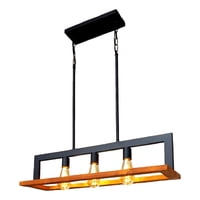 Genérico - Lámpara Colgante Techo Lineal 3 Luces Rústico Decoración Jhn