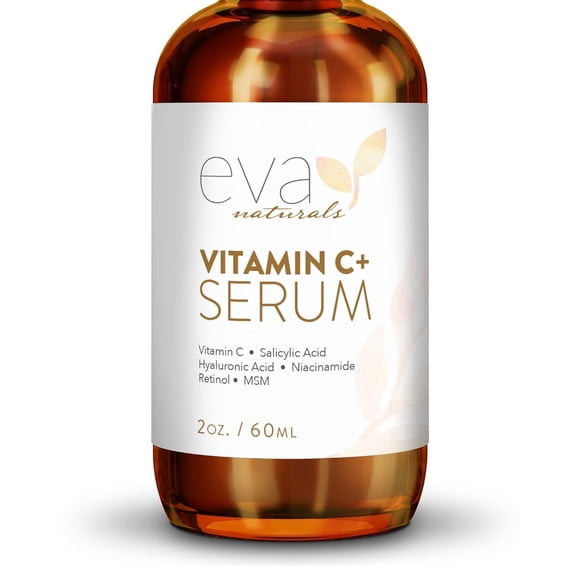 Sérum Eva Naturals Vitamina C con ácido hialurónico, 60 ml, antienvejecimiento