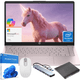 thumbnail image 1 of Notebook 14" HD, Intel N150, 16 GB RAM, 128 GB eMMC, Windows 11 Home, pantalla antirreflejo, diseño liviano y portátil, incluye set de regalo rosado, 1 of 6