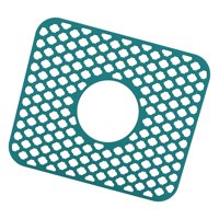 Magideal - Alfombrilla De Silicona Para Fregadero, Accesorio De Rejilla Protectora Para Fregadero De Cocina Con Drenaje Central, Rejillas De Fregadero Plegables , Verde