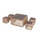 thumbnail image 1 of Juego De Muebles Mesa Centro Sillas Madera Y Tejido Deco, 1 of 2