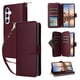 thumbnail image 3 of Funda Cartera con Cremallera y Correa para Samsung Galaxy A35 5G Soporte y Tarjetero Rojo, 3 of 6