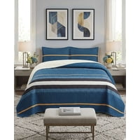 Imac Hogar - Cubrecama Quilt Elegante Con Sherpa 2 Plaza 230 Cm X 250 Cm