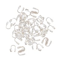 Magideal - 100 Piezas De U, Bucles De Protección De Alambre, Protector De Alambre, Accesorios Para Fabricación , , Plata