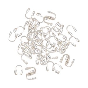 Magideal - 100 Piezas De U, Bucles De Protección De Alambre, Protector De Alambre, Accesorios Para Fabricación , , Plata
