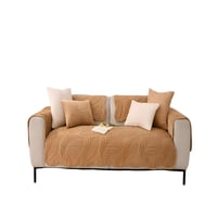 Genérico - Funda De Sofa De 5 Piezas Con Relieve Café