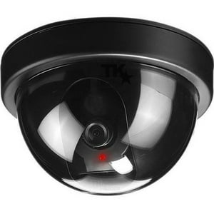 Genérico - Cámara Falsa Domo Vigilancia Realista Sin Cable 2 Pilas Aa