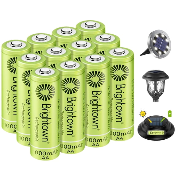 Pilas AA recargables Brightown 1000 mAh 1,2 V NiMH x12