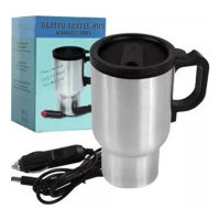 Genérico - Vaso Termo Auto Acero Tazón 12V 480Ml Térmico Conexión Auto