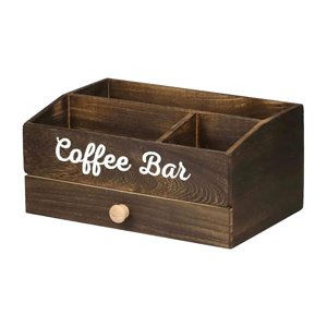 Magideal - Organizador De Estación De Café Organizador De Barra De Café Ahorro De Espacio En La Oficina En Casa Con Cajón Almacenamiento De Cápsulas De Café Para