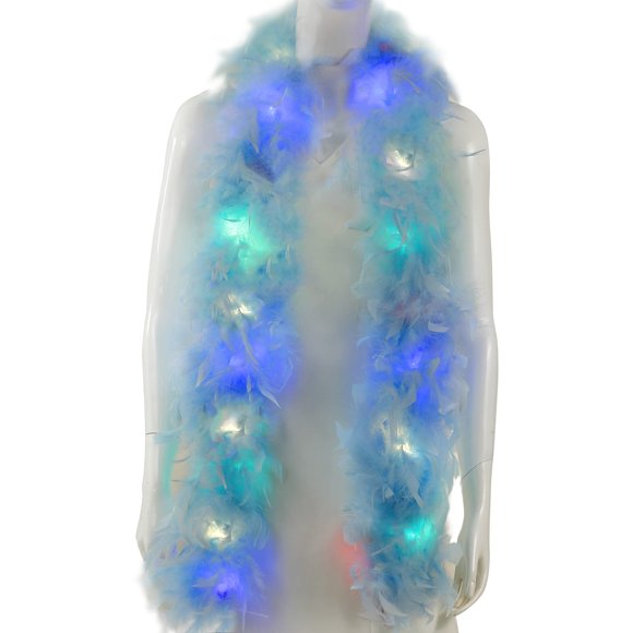 Boa Larryhot Azul Claro 2 Yardas con LED
