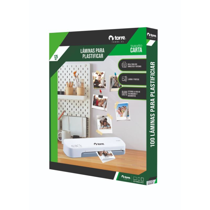 Torre - Láminas Plastificar Carta 125 Mic
