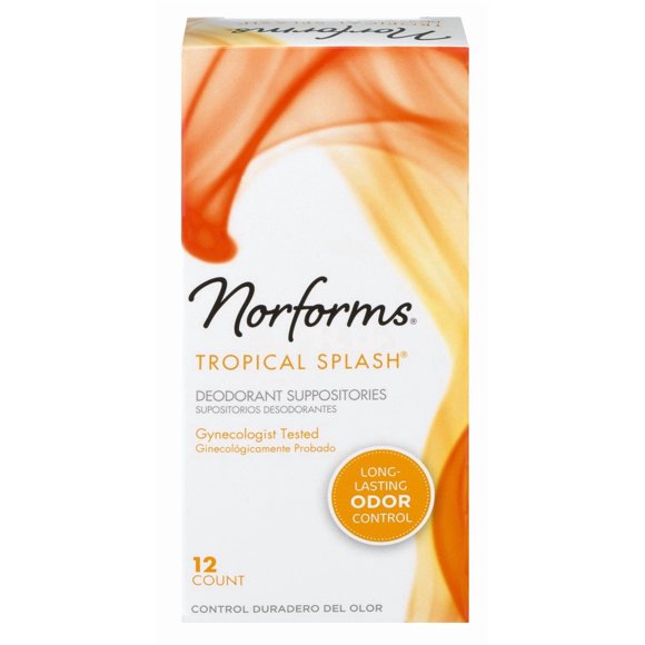 Supositorios Norforms Tropical Splash, 12 unidades (paquete de 2)