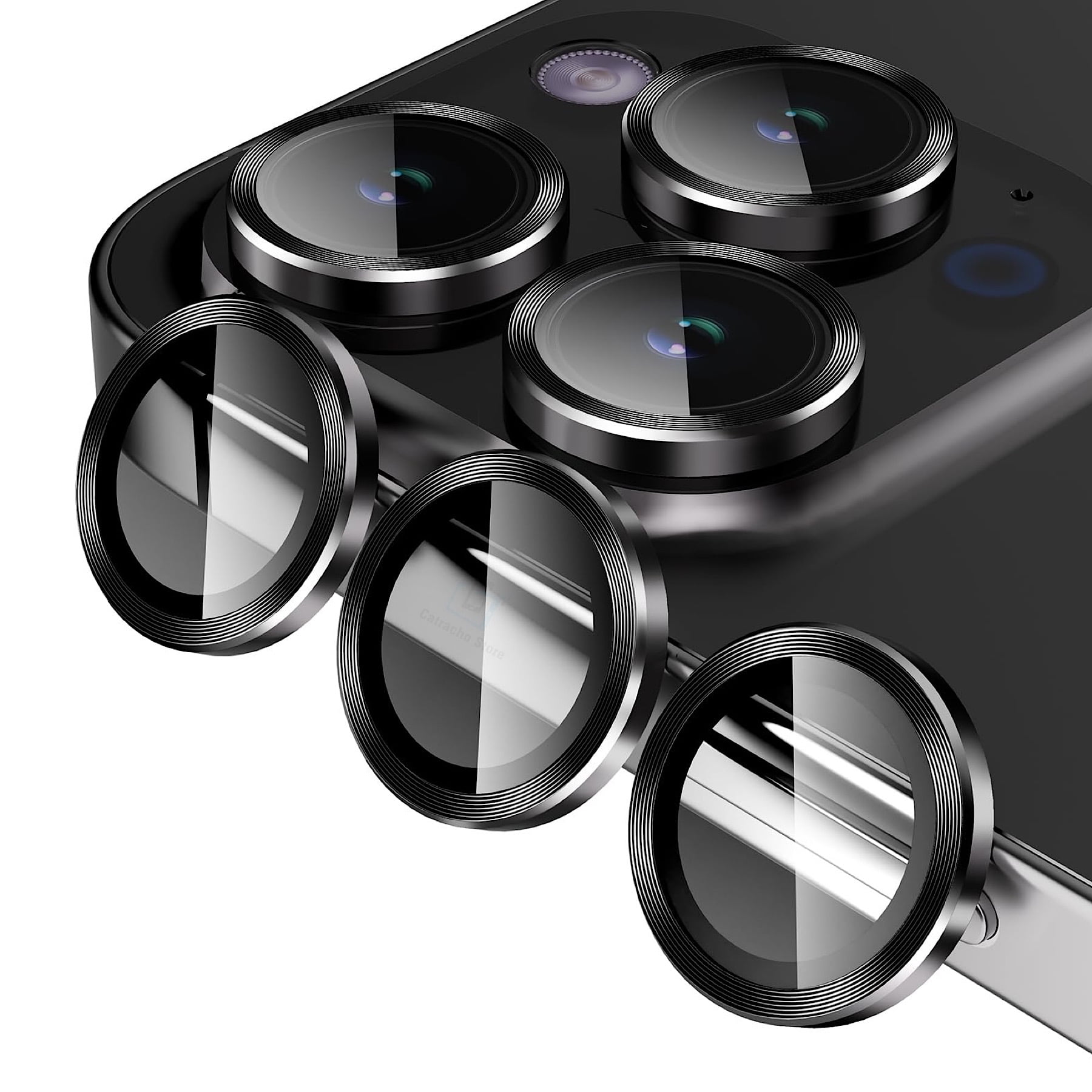 Genérico - Protector De Lentes Para Iphone 15 Pro-15 Pro Max-negro