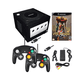 thumbnail image 1 of Nintendo GameCube Game Console Refurbished Bundle with 2 Retrofam Controllers (Black) & Metroid Prime Game, 1 of 7