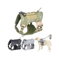 Genérico - Arnés Táctico Perro Talla L Ajustable Reforzado Con Manilla Negro L