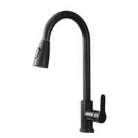 N-Ofertas - Llave Lavaplatos Monomando Acero Inoxidable Extraíble Negro