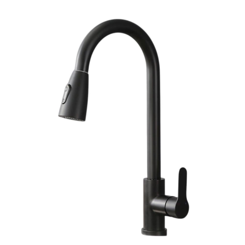 N-ofertas - Llave Lavaplatos Monomando Acero Inoxidable Extraíble Negro