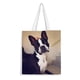 thumbnail image 1 of Boston Terrier Bolso de tela con estampado de lienzo para mujer, bolsa de compras reutilizable y estética, con cremallera interior, regalo para mujer,40*40cm., 1 of 6