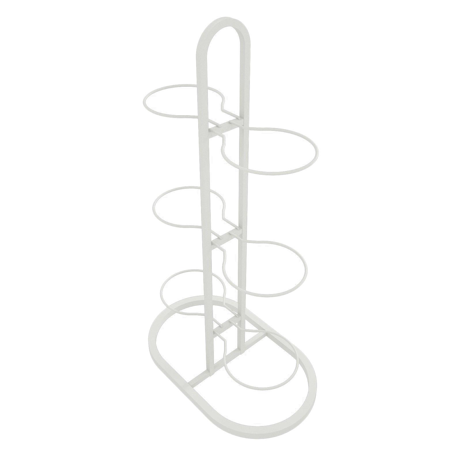 Ioensy - Estante De Almacenamiento De Pelotas De Baloncesto Multifuncional De Metal Para Gimnasio Interior, Rugby, 6 Niveles, Blanco