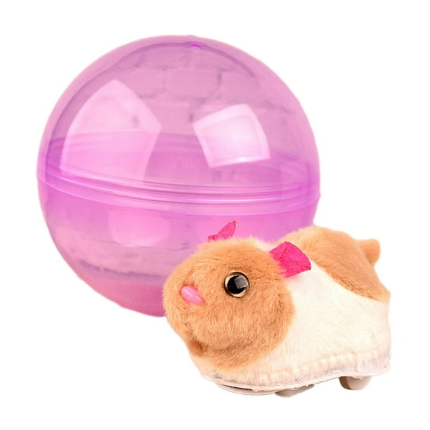 Juguetes de bolas eléctricas, juguetes electrónicos para mascotas, juguetes de animales de peluche, juguetes educativos para edades tempranas para niñ Hámster Blanco