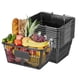 thumbnail image 1 of Cestas De Compras 12 Unidades 21 L Apilables Plástico Pe Color Negro, 1 of 9