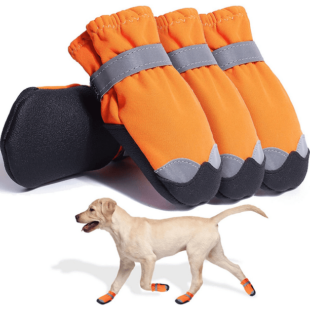 Zapatos para perros para verano, botas para pavimento caliente, perros grandes y medianos, protector impermeable para patas