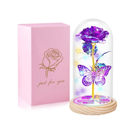 Farmers - Valentine’S Day Rose Gift For Her, Flower Gifts For Mom, Women, And Girlfriend, Birthday Gift Ideas For Women, Romantic Valentine’S Gift For Wife, Purple Butterfly Rose Flower Gift.