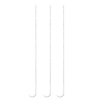 Bothyi - 3 Piezas De Agujas De Abalorios Curvadas De Ojo Grande, Aguja De Acero Inoxidable De 0,7Mm