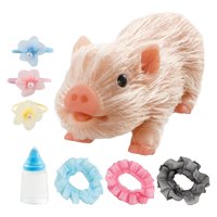 Magideal - Lechón De Silicona Con Accesorios, Accesorios De Fotografía, Mini Cerdito De Juguete, Muñeco De Cerdito Reborn Para Niño Y Niña, Regalo De Cumpleaños