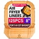 thumbnail image 1 of Forros desechables para freidoras ReLuien, 8 pulgadas, 125 piezas, pergamino, 1 of 7