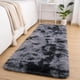 thumbnail image 2 of Alfombra Bajada De Cama Peluda 160x60cm 3cm Suave - Norplat Gris Oscuro Y Negro Liso, 2 of 8