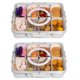 thumbnail image 1 of Bandeja para servir aperitivos WACOI dividida con tapa y asa, 2 paquetes, blanca, 1 of 7