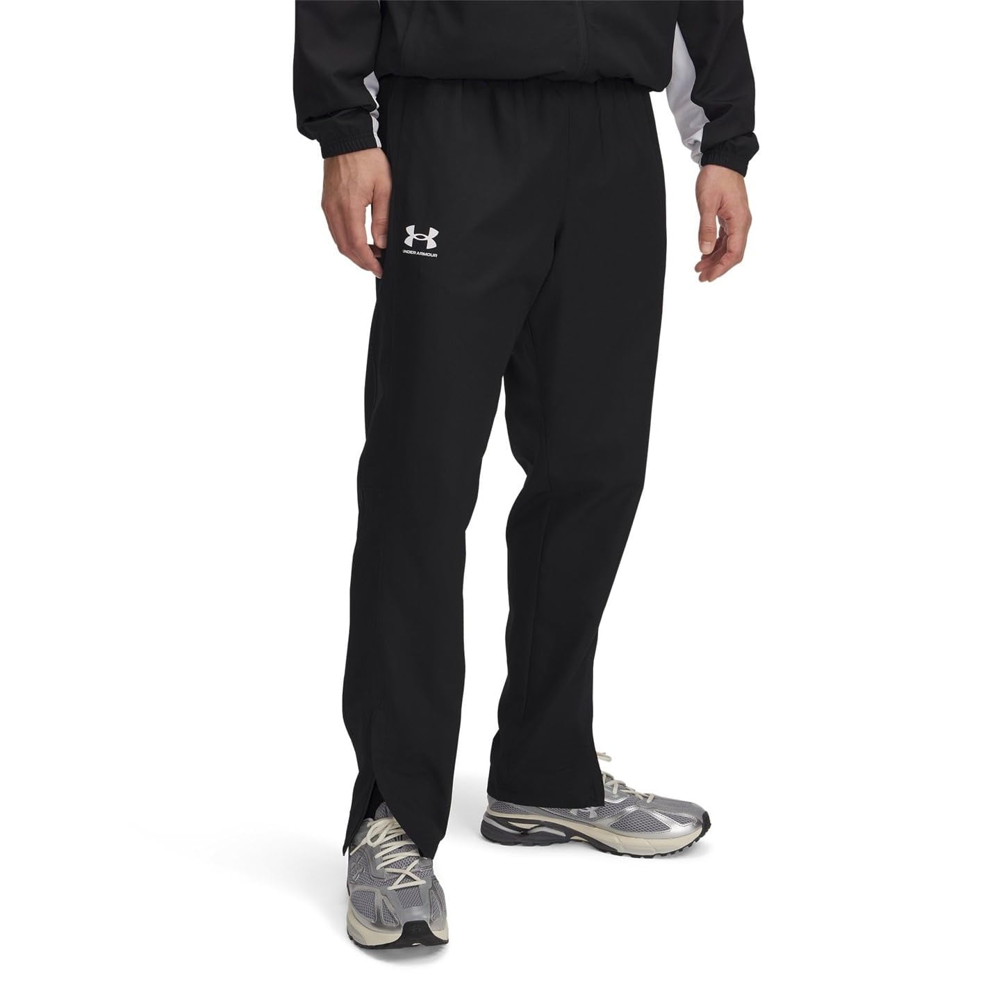 Pantalones Cortavientos Under Armour Rival Woven Para Hombre, Color Negro, Talla M