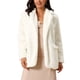 thumbnail image 1 of INSPIRE CHIC Abrigo de Piel Sintética para Mujer Moda Invierno Chaqueta Abierta Solapa de Muesca Manga Larga Abrigo Esponjoso M Beige, 1 of 6