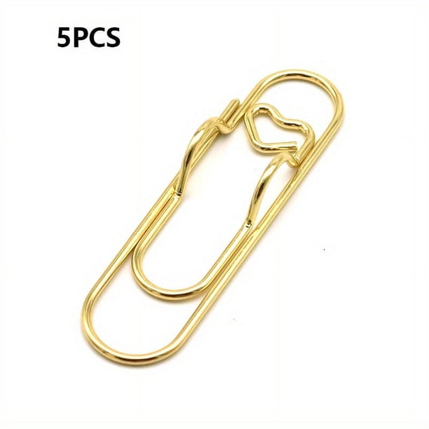 5pcs Multi-Functional Metal Pen Clips - Perfect Bookmarks & Stationery Tool For Notebooks!