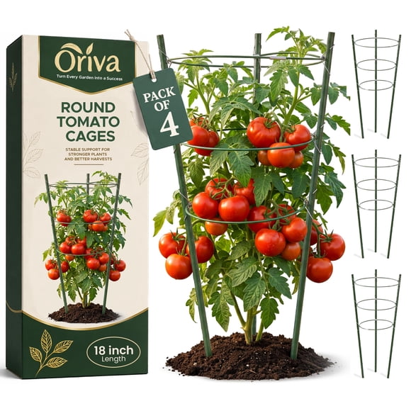 Juego de 4 jaulas ajustables para tomates Oriva de metal de 46 cm