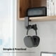 thumbnail image 2 of Soporte ajustable para auriculares - Soporte para auriculares de juegos de PC con giro de 360 grados, colgador con abrazadera para debajo del escritorio, organizador con clip para cables - Negro, 2 of 9