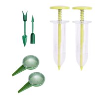 Ioensy - Mini Dispensador De Semillas De Siembra, Herramienta De Jardinería, Herramienta De Jardín De Siembra De Semillas Ajustable, Amarillo
