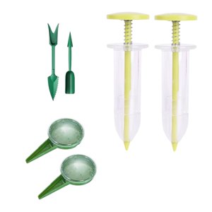 Ioensy - Mini Dispensador De Semillas De Siembra, Herramienta De Jardinería, Herramienta De Jardín De Siembra De Semillas Ajustable, Amarillo
