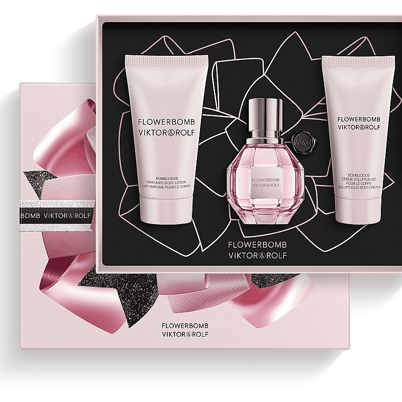 Viktor & Rolf - Set Mini Flowerbomb Edp 7ml Crema Corporal 40ml Loción Corporal 50ml Mujer