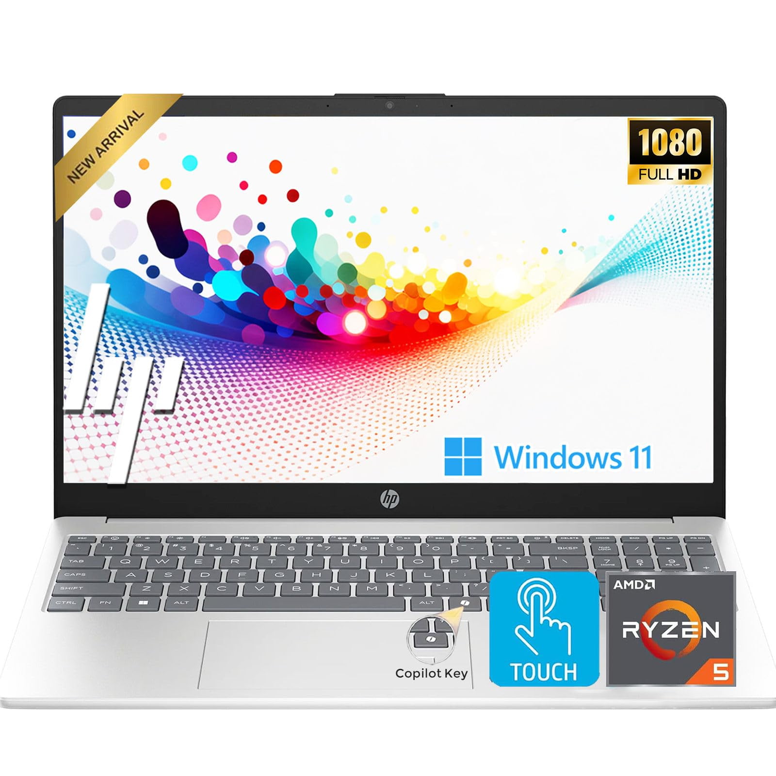Ordenador Portátil Hp Touchscreen 15.6 Fhd Business 2026 Ryzen 5 8gb/256gb
