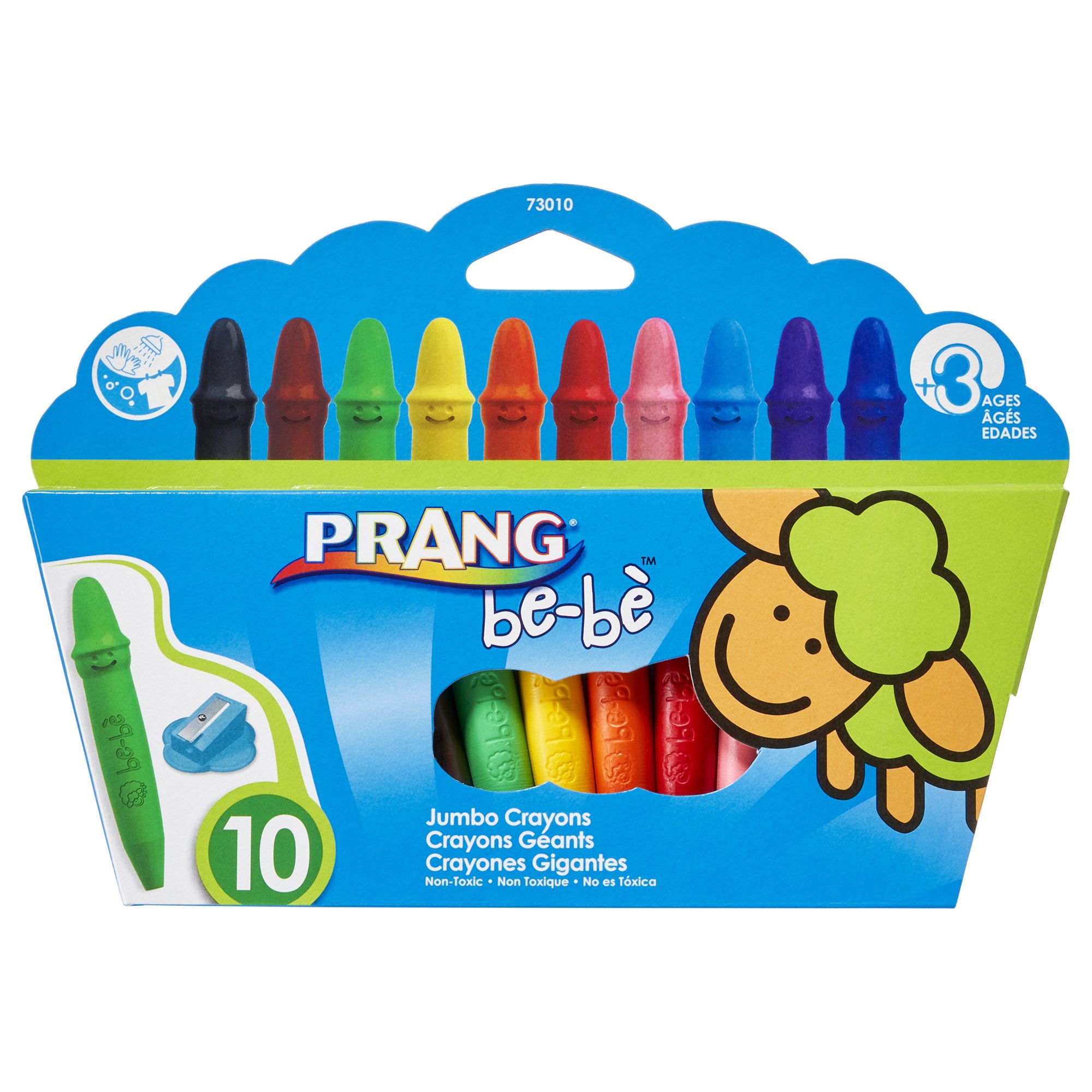 Lápices De Colores Prang Be-Be Jumbo Para Niños Pequeños, Lavables, Paquete De 10