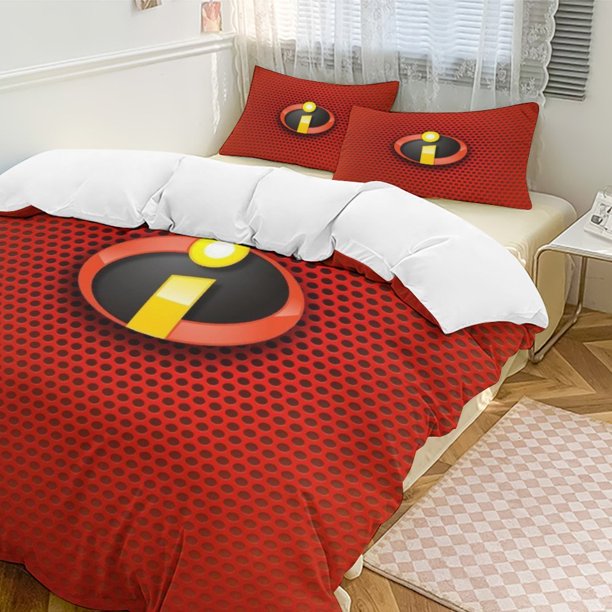 The Incredibles Bedding Comforter Sets 3-Piece Bedding Set Soft Warm Bed Set for Bedroom All Season