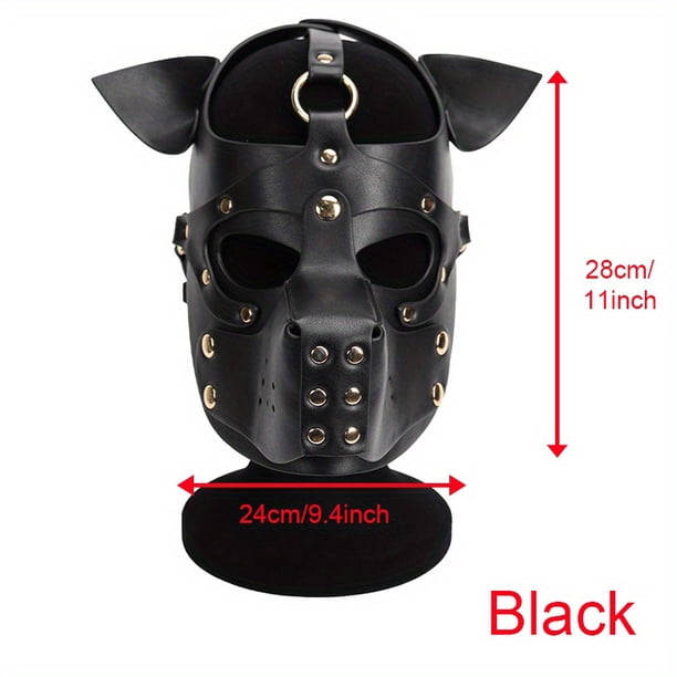1pc Soft PU Dog Head Mask for BDSM, SM Cosplay, and Halloween - Comfortable and Safe to Wear - Perfect for Men and Women