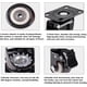 thumbnail image 4 of Ruedas giratorias para muebles, resistentes, con freno, para manipulación de muebles y transporte industrial, 50 mm, color negro (4 ruedas con freno), 4 of 5