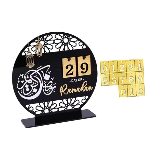 Descripción Del Calendario De La Casa De La Casa De La Casa De La Casa De La Casa De La Casa Del Ramadán Mosquía Musulmana Islámica Con Forma Redonda