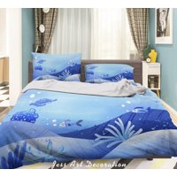 Milsleep - 3D Vida Marina Peces Coral Funda Nórdica Juego De Cama Funda Nórdica Fundas De Almohada